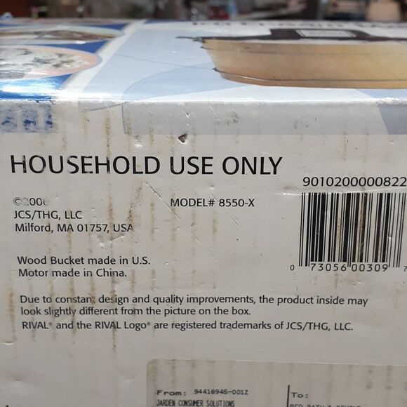 Rival Ice Cream Maker & Yogurt Freezer #8550 Wood Bucket 5 Qt. USA - Picture 13 of 17